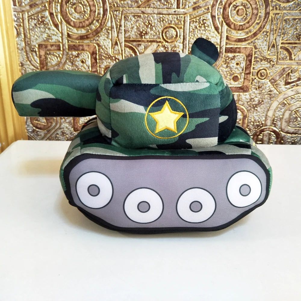 Close up of camouflage tank plush cotton shell texture and stitching detail