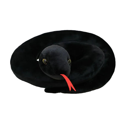 Close up soft plush texture 120cm python stuffed animal scale detail