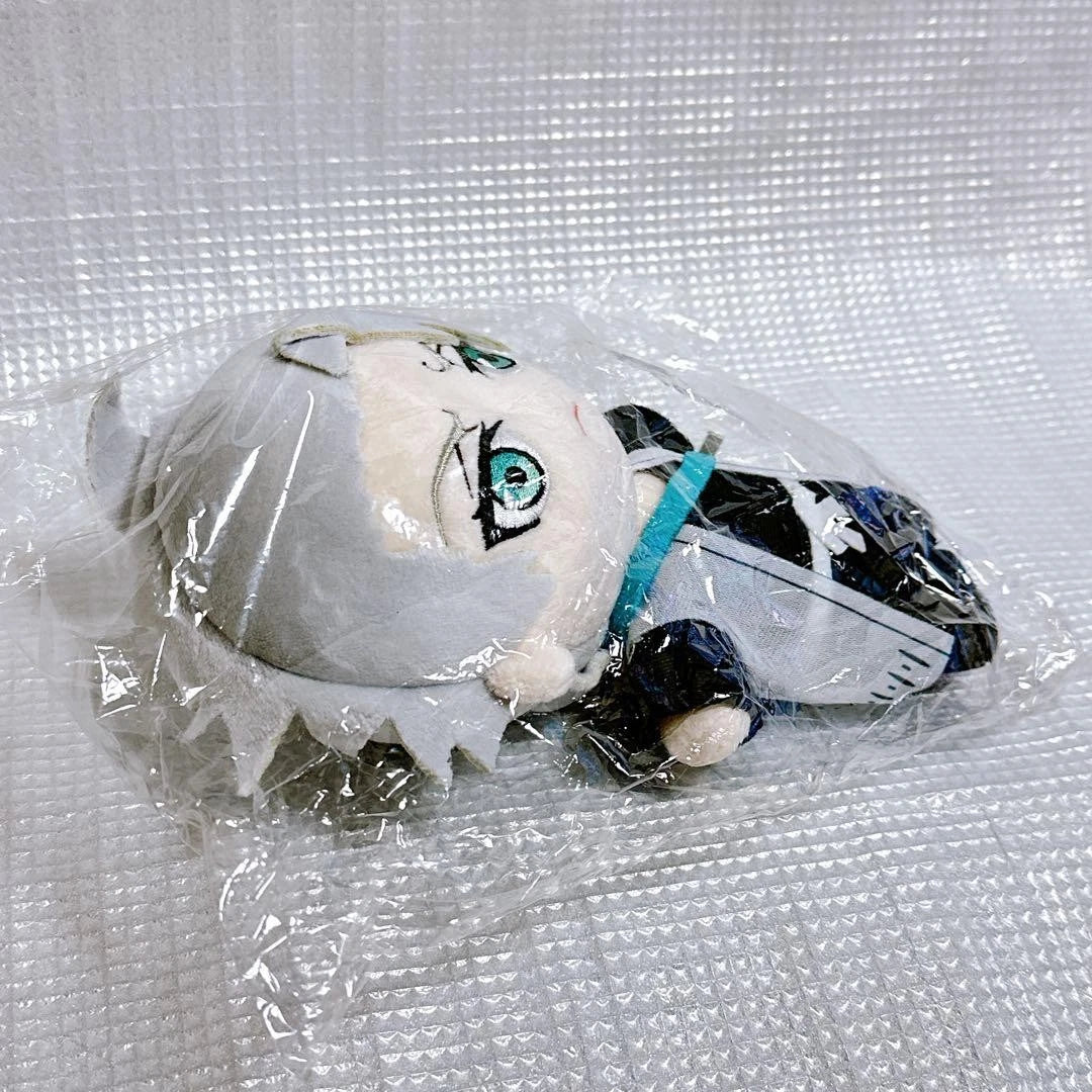 Close up stitching detail Toshiro plushie handmade cotton