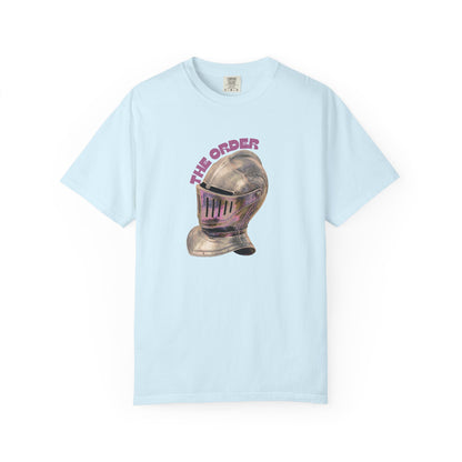 Comfort Colors 1717 garment-dyed tee with knight crest design detail
