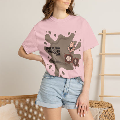 Comfort Colors 1717 geology printed unisex tee back view neutral background