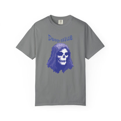 Comfort Colors 1717 heavyweight garment-dyed tee in Deep Blue pirate design
