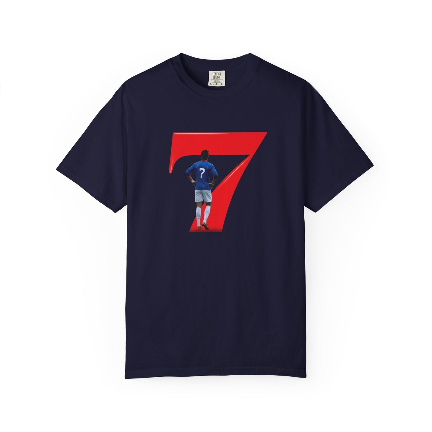 Comfort Colors garment-dyed No.7 football celebration shirt