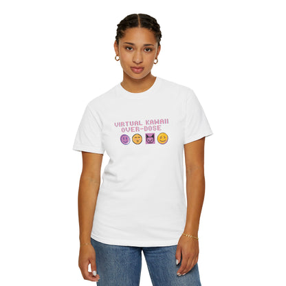 Comfort Colors graphic tee fabric texture close-up showing heavyweight ring-spun cotton
