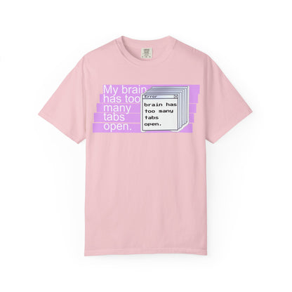 Comfort Colors heavyweight graphic tee with mental health humor print
