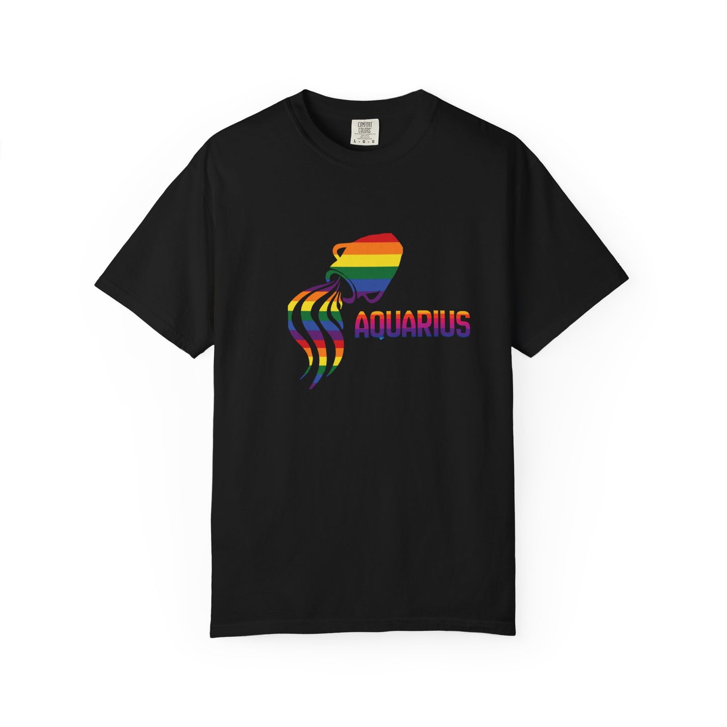 Comfort Colors heavyweight tee with Aquarius water-bearer design