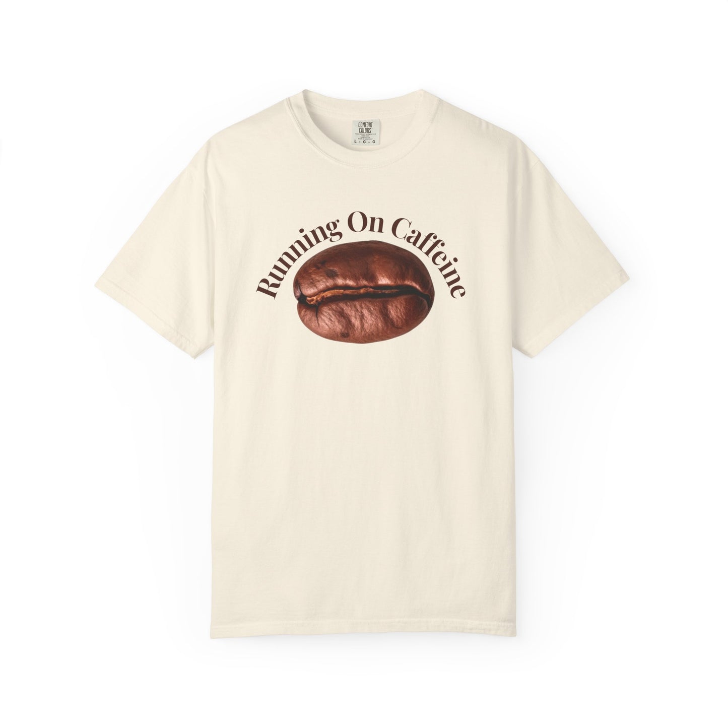Comfort Colors style relaxed fit tee folded on neutral background