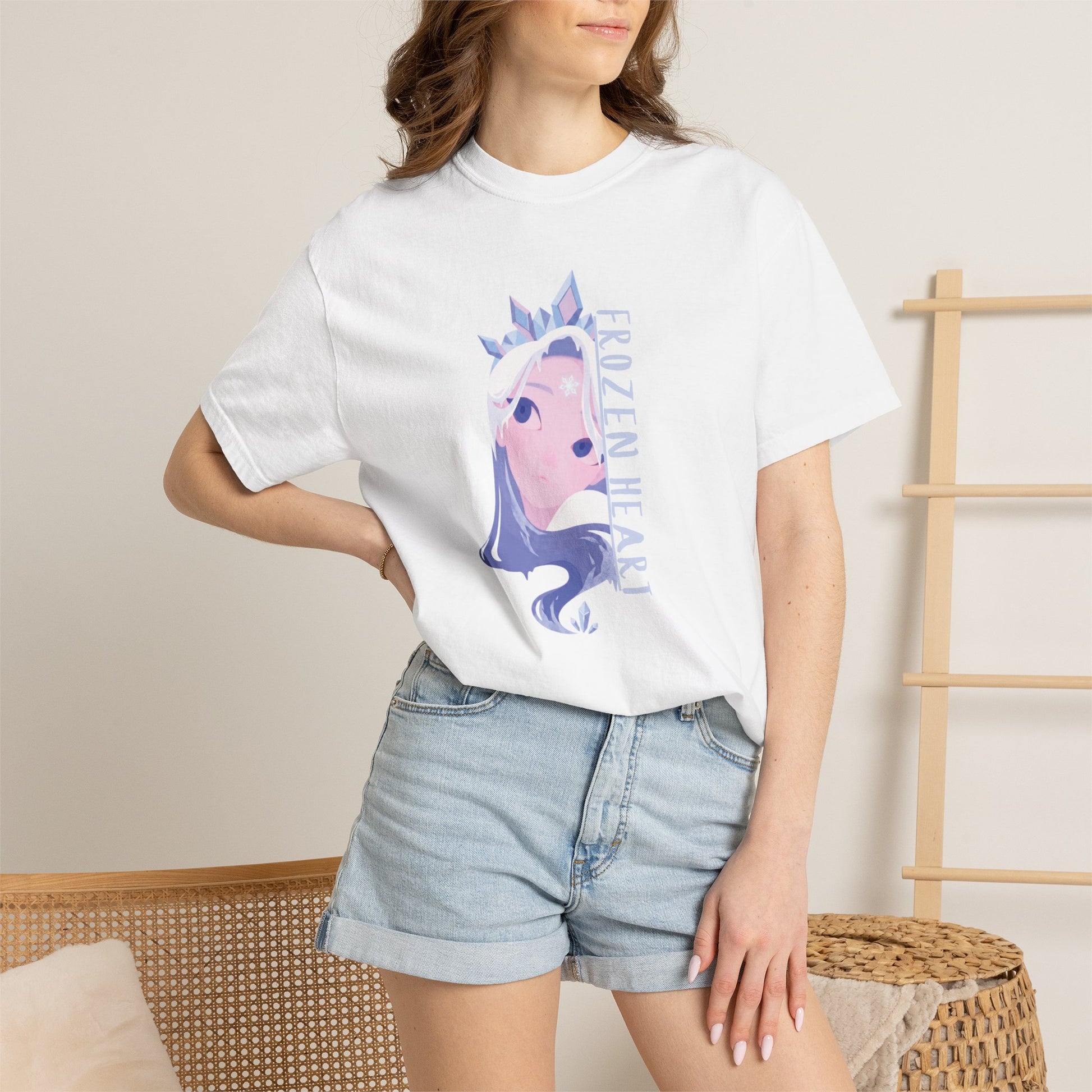 Comfort colors anime tee size comparison showing winter majesty design across multiple sizes
