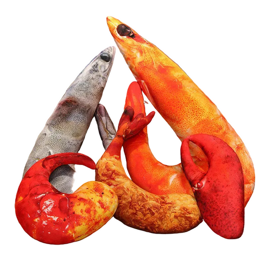 Cooked Seafood Plush 60cm shrimp and lobster claw stuffed animal novelty