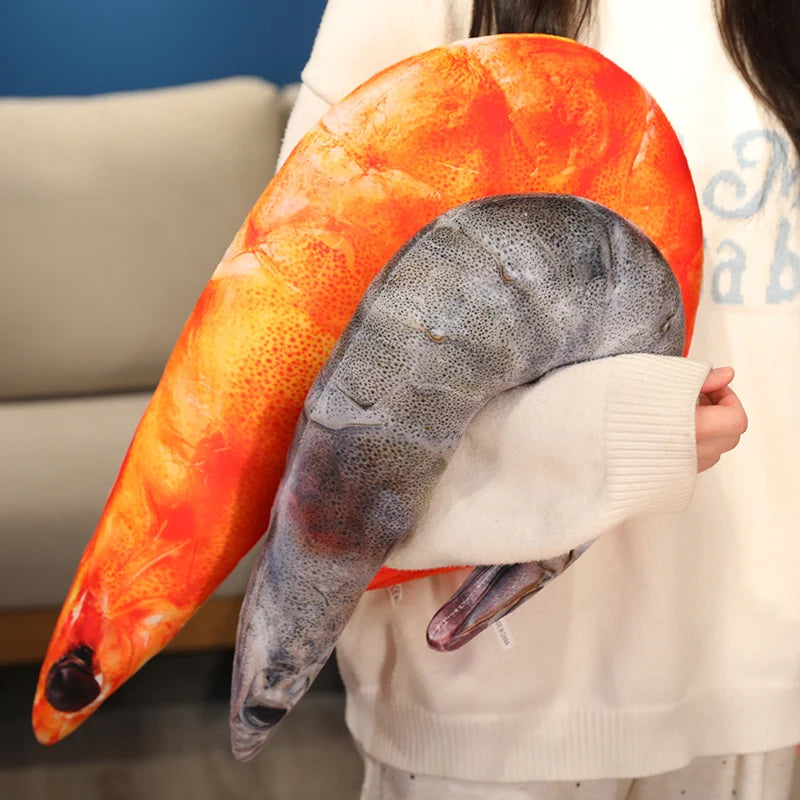 Cooked Seafood Plush four variants shrimp and lobster claw display