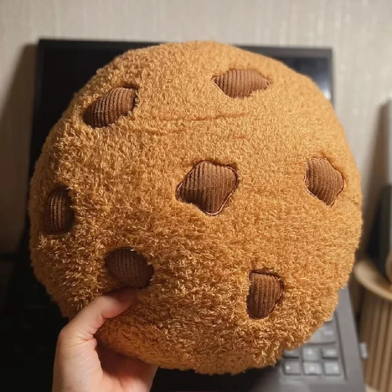 Cookie stuffed toy 45cm close up showing PP cotton filled plush surface