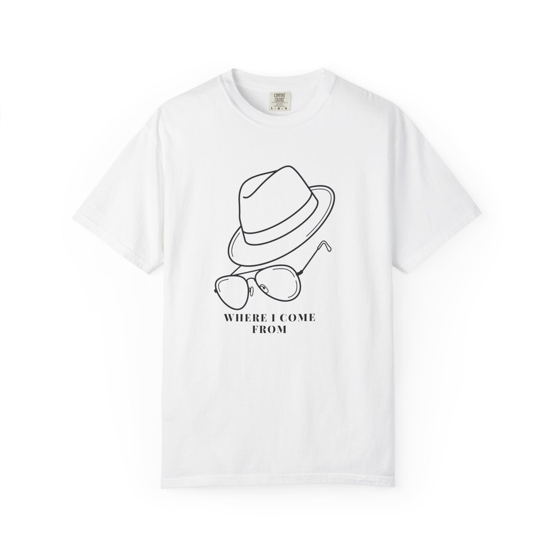 Country singer tribute tee cowboy hat aviator sunglasses graphic