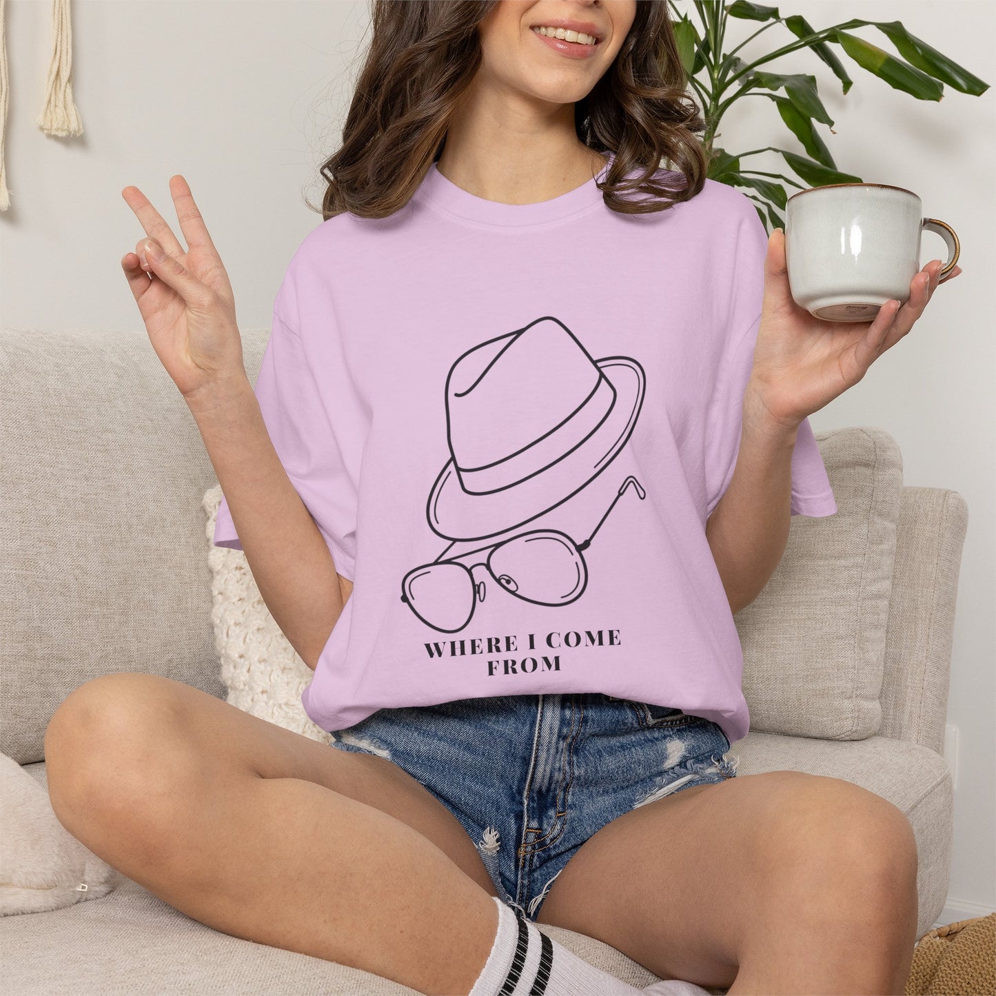 Country tribute tee Where I Come From cowboy hat