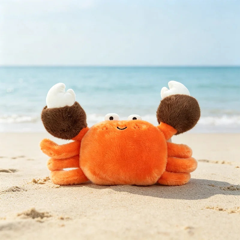Crab stuffed animal 40cm kawaii face detail close up