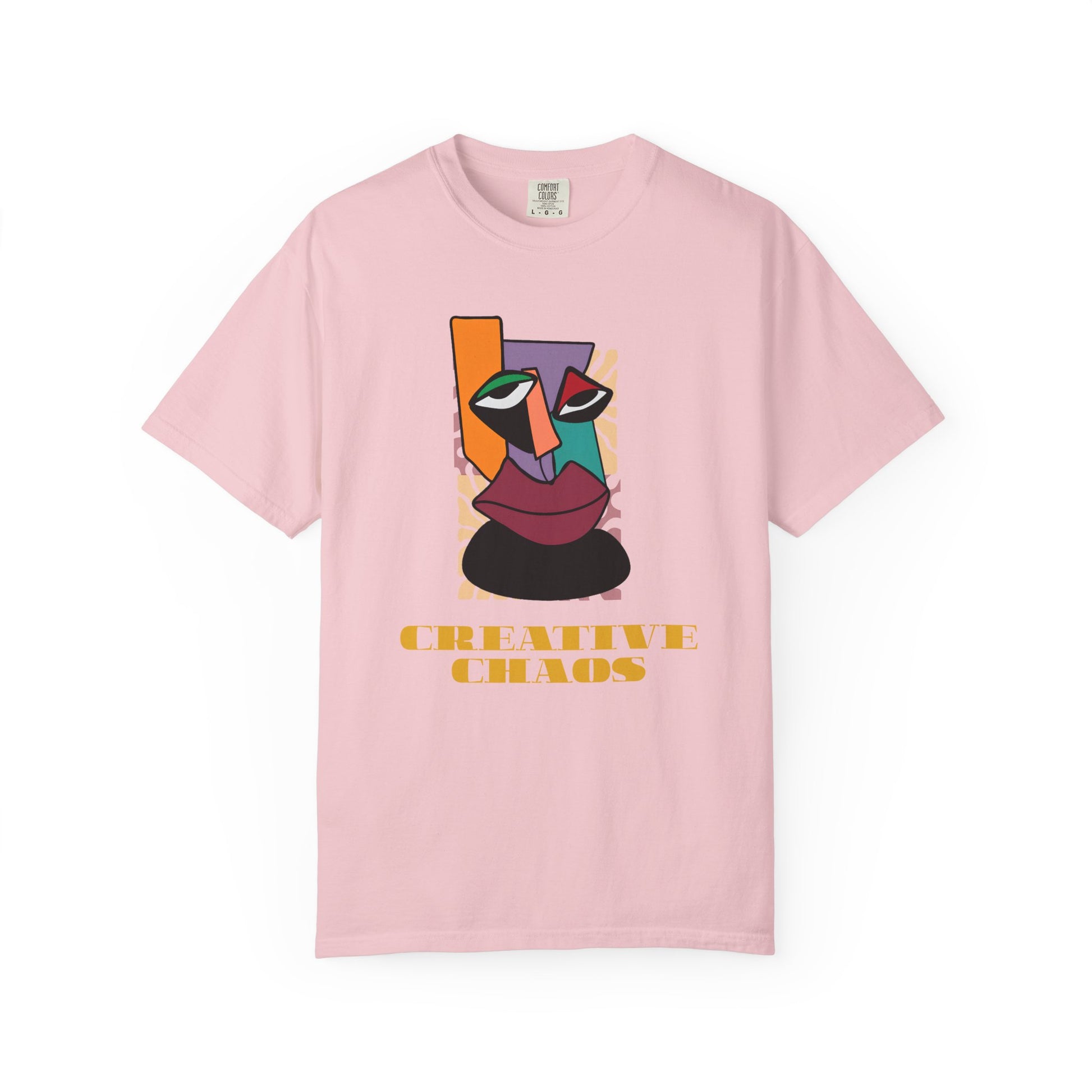 Creative Chaos slogan on artist apparel front view
