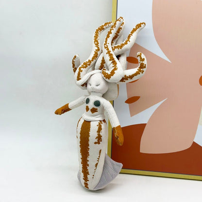 Creepy-cute mermaid plushie with deep-sea tentacle design, 37cm collectible
