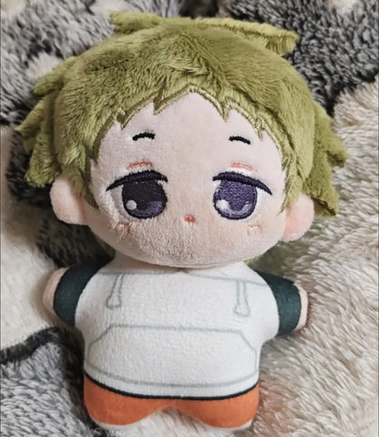 Cute Kotarou Kashima chibi plush sitting upright on white background