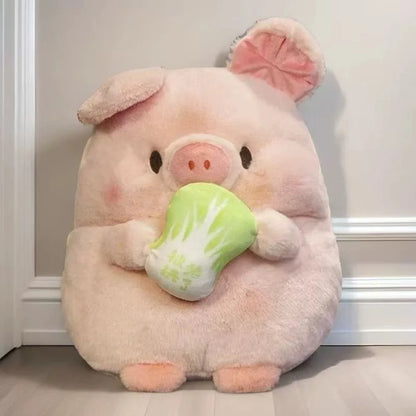 Cute animal plushies gift ready on a pastel background