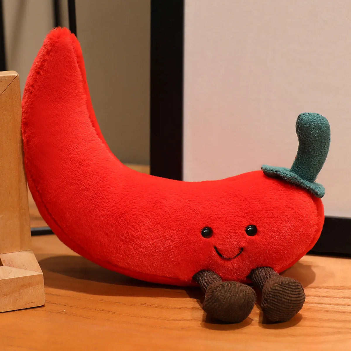 Cute chili pepper stuffed animal desk companion novelty plush toy
