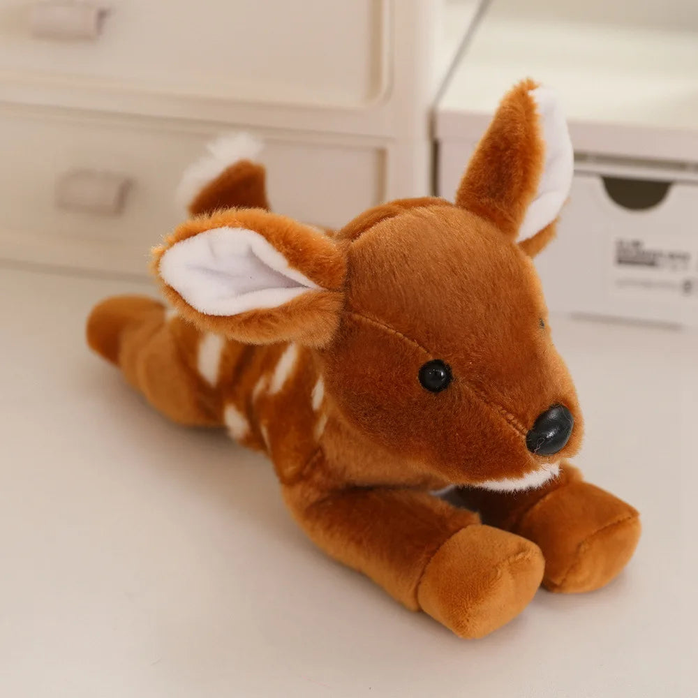 Cute deer plush 30cm soft baby forest animal nursery decor toy