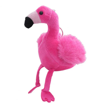 Cute flamingo gift in baby pink colorway presented in white gift box with pink tissue paper