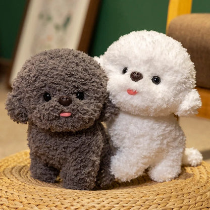 Cute puppy plush white 20cm poodle stuffed animal desk display
