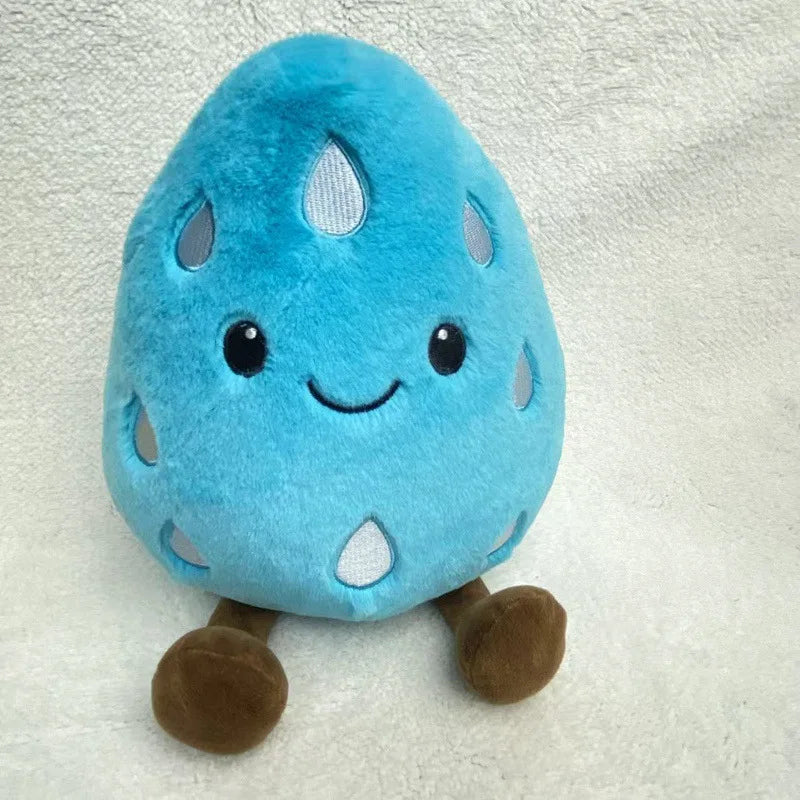 Cute raindrop plush kawaii weather plushie teardrop shaped soft toy
