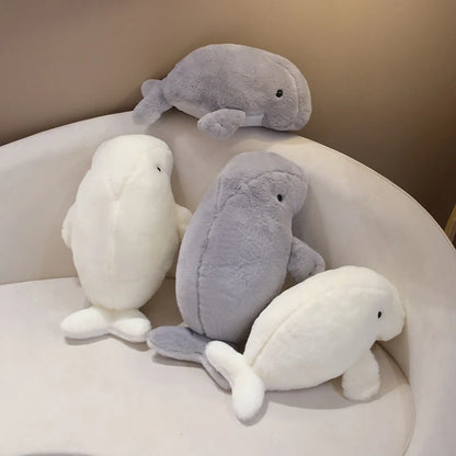 Cute sea animal plush manatee face detail whiskered nose