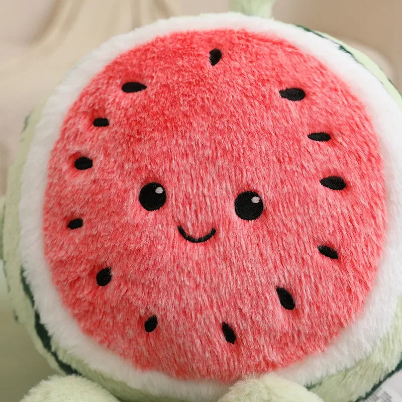 Cute sofa cushion kawaii watermelon styled in a cozy living room