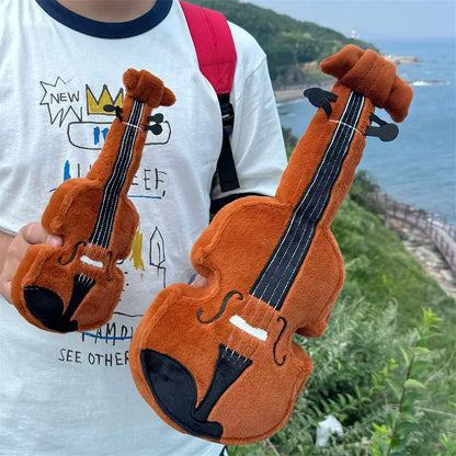 Cute violin stuffed animal gift for music students, kawaii aesthetic plush