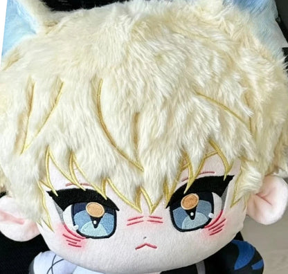 Cyberpunk anime plush with soft cotton ears