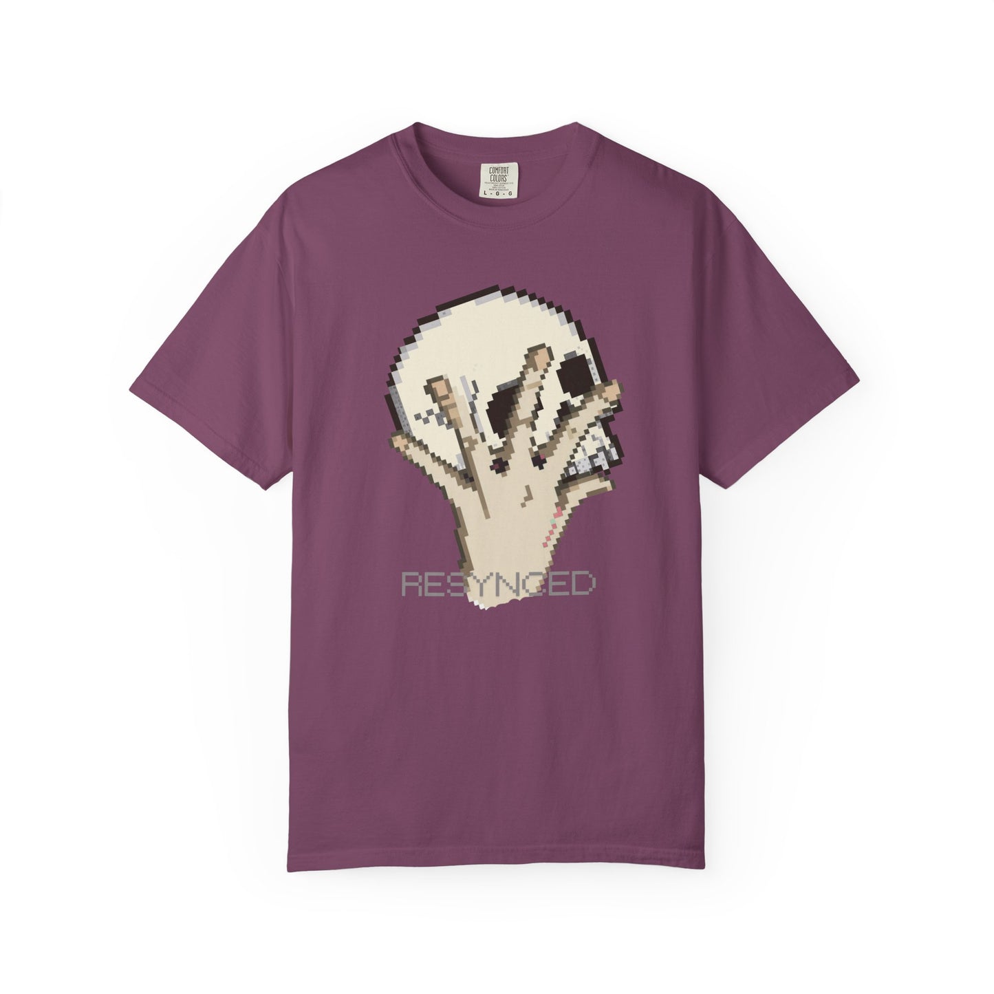 Cyberpunk graphic tee melting pixel skull print on heavyweight cotton
