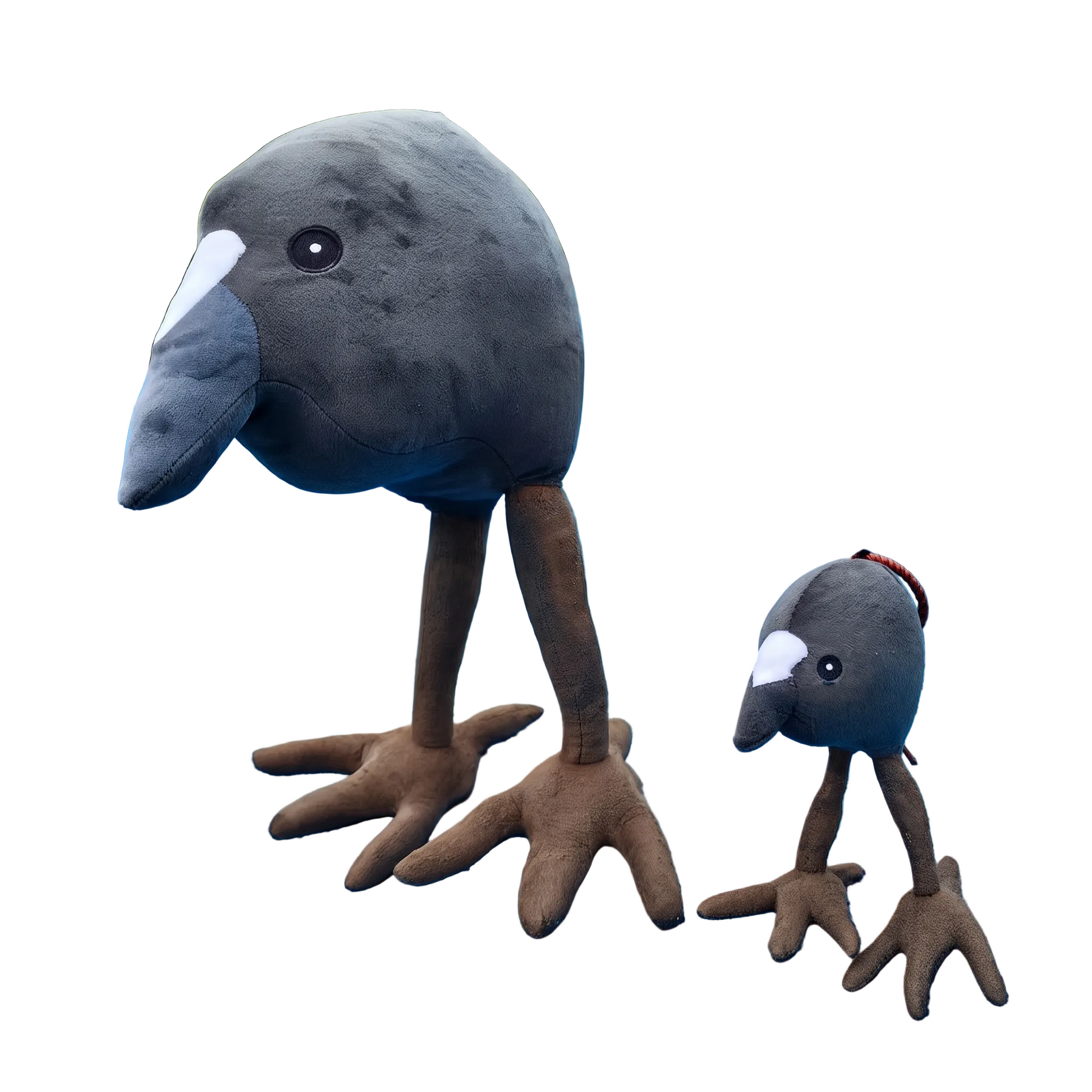 DAMN!!! bird meme plush - handmade baby Pukeko chick stuffed animal with big feet