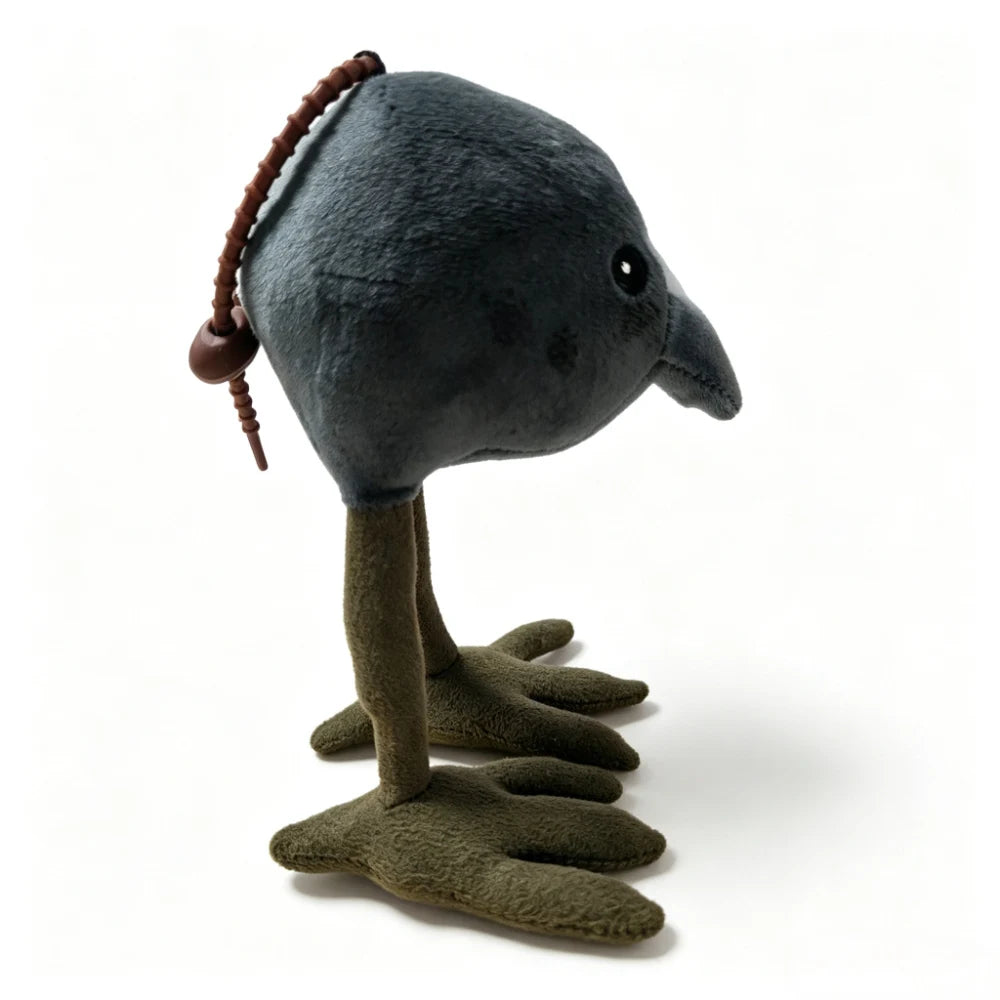 DAMN!!! bird plush on desk as cute meme decor companion