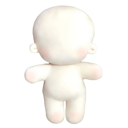 DIY plush doll with clip-on wig and felt costume accessories
