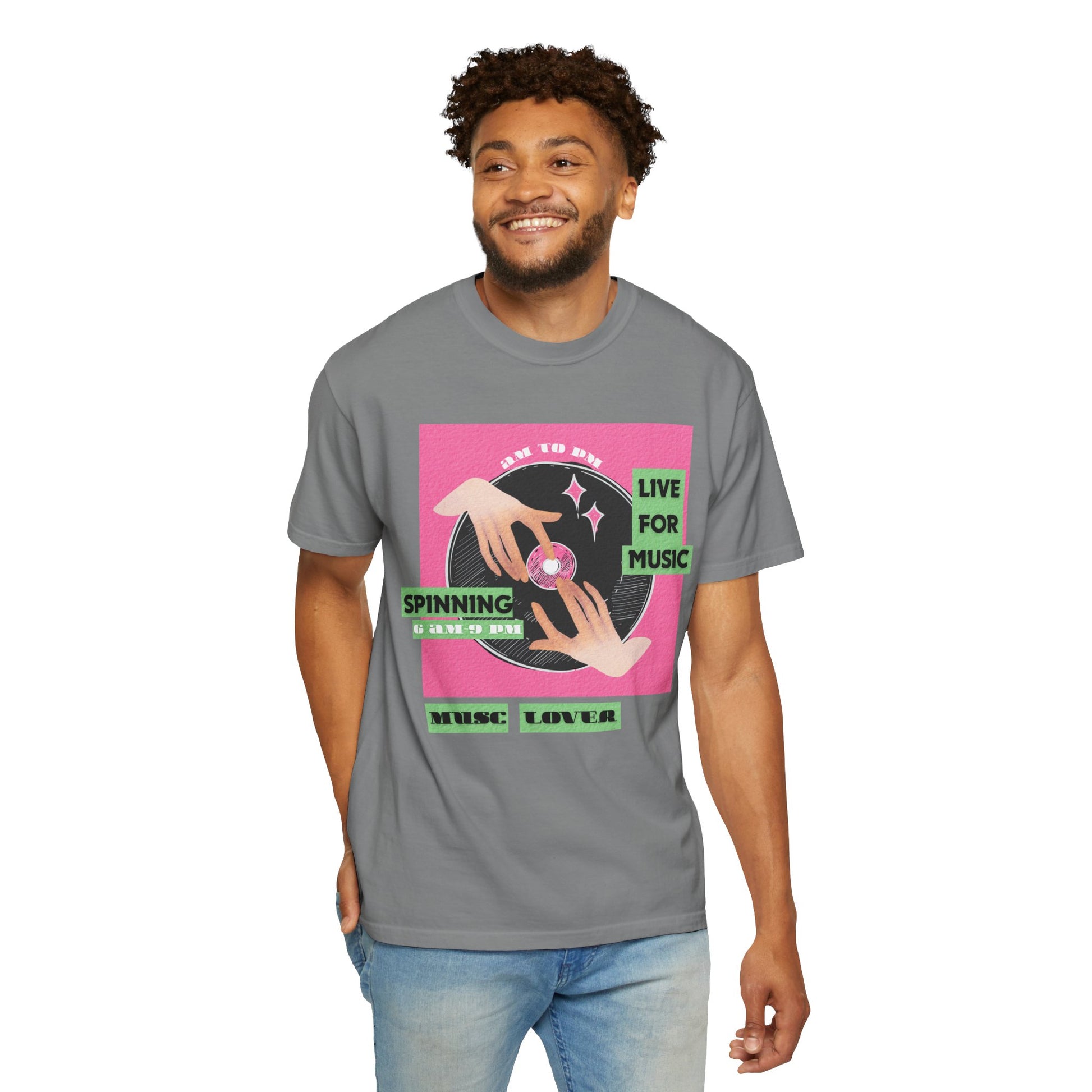 DJ culture music lover tee label detail Comfort Colors 1717