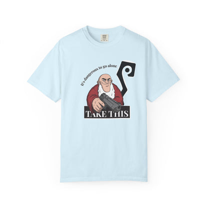 Dark academia graphic tee vintage engraving judge illustration flat lay