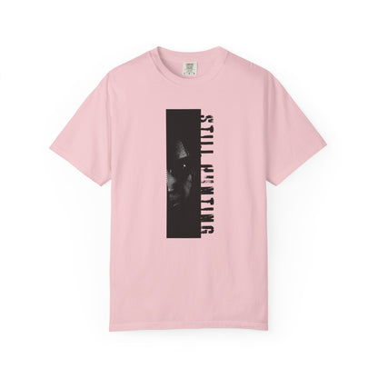 Dark aesthetic graphic tee folded stack multiple sizes S to 3XL product display
