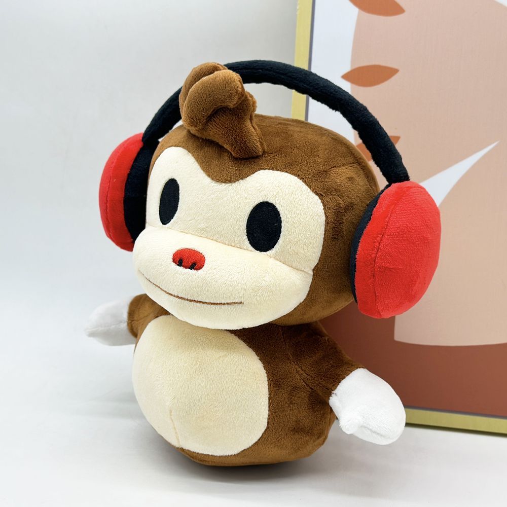 Deaf monkey plushie toy handmade indie game collectible