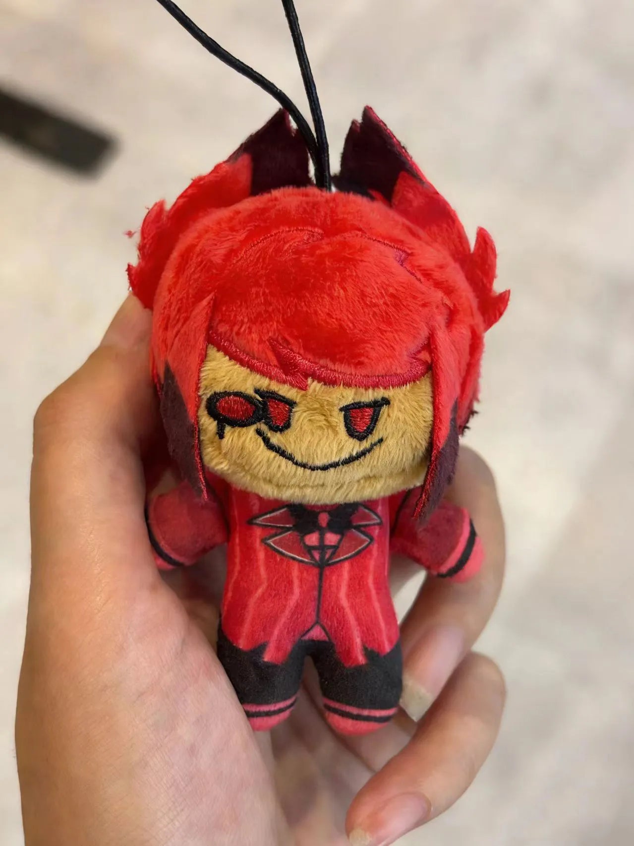 Demon plush toy fan art Hazbin Hotel series collectible
