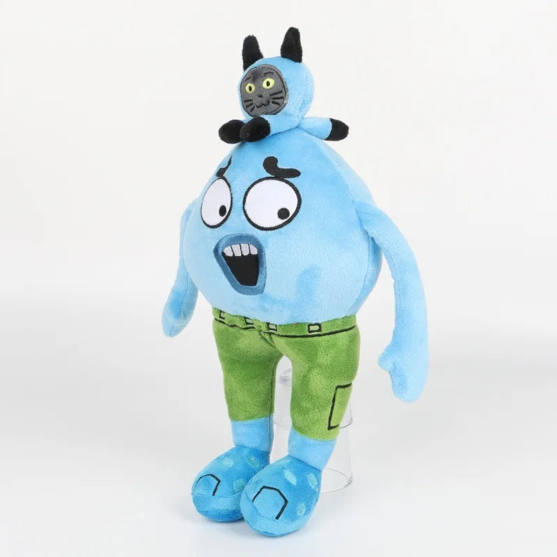 Detail shot hand stitching on haunted mansion co-op game plushie fan inspired plush
