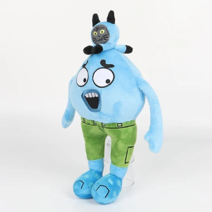 Detail shot hand stitching on haunted mansion co-op game plushie fan inspired plush
