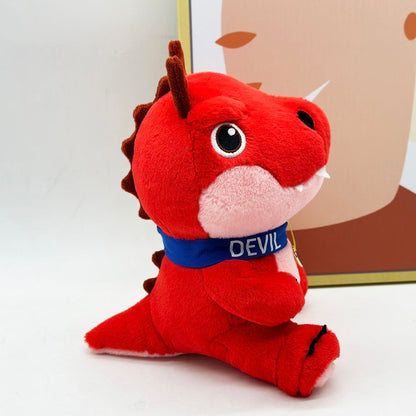 Devil dinosaur collectible plush close-up detail shot
