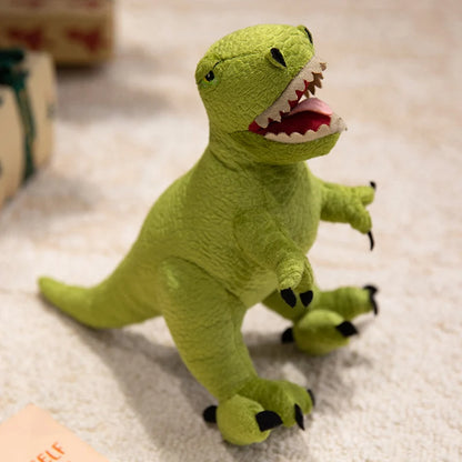 Dinosaur plushie close-up soft polyester material cuddly toy