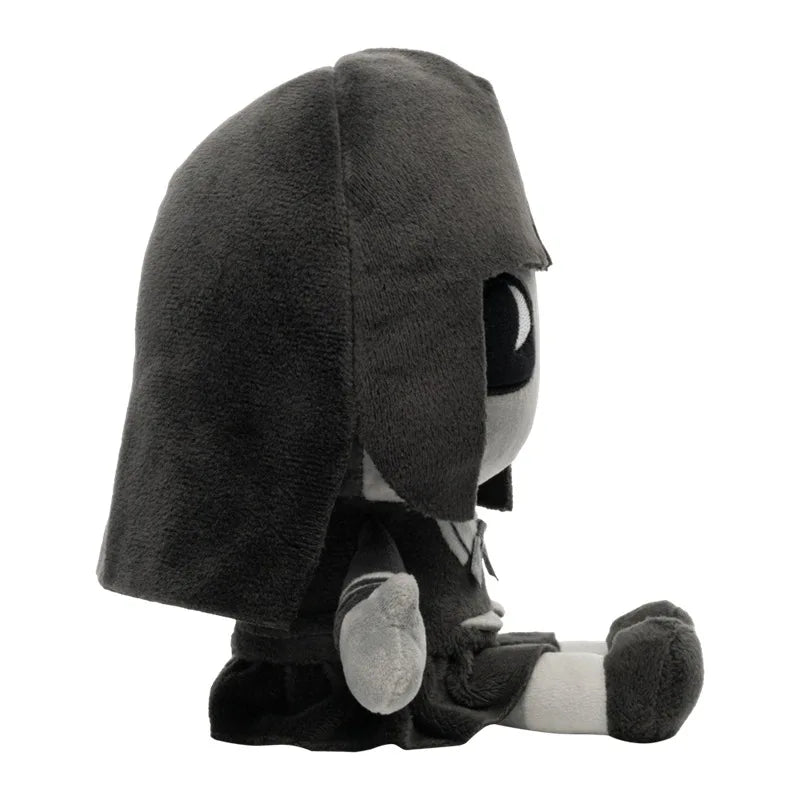Dolly stuffed animal inspired by a popular horror game, front view, 16cm