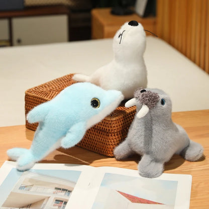 Dolphin toy kawaii plushie 30cm pastel handmade stuffed animal