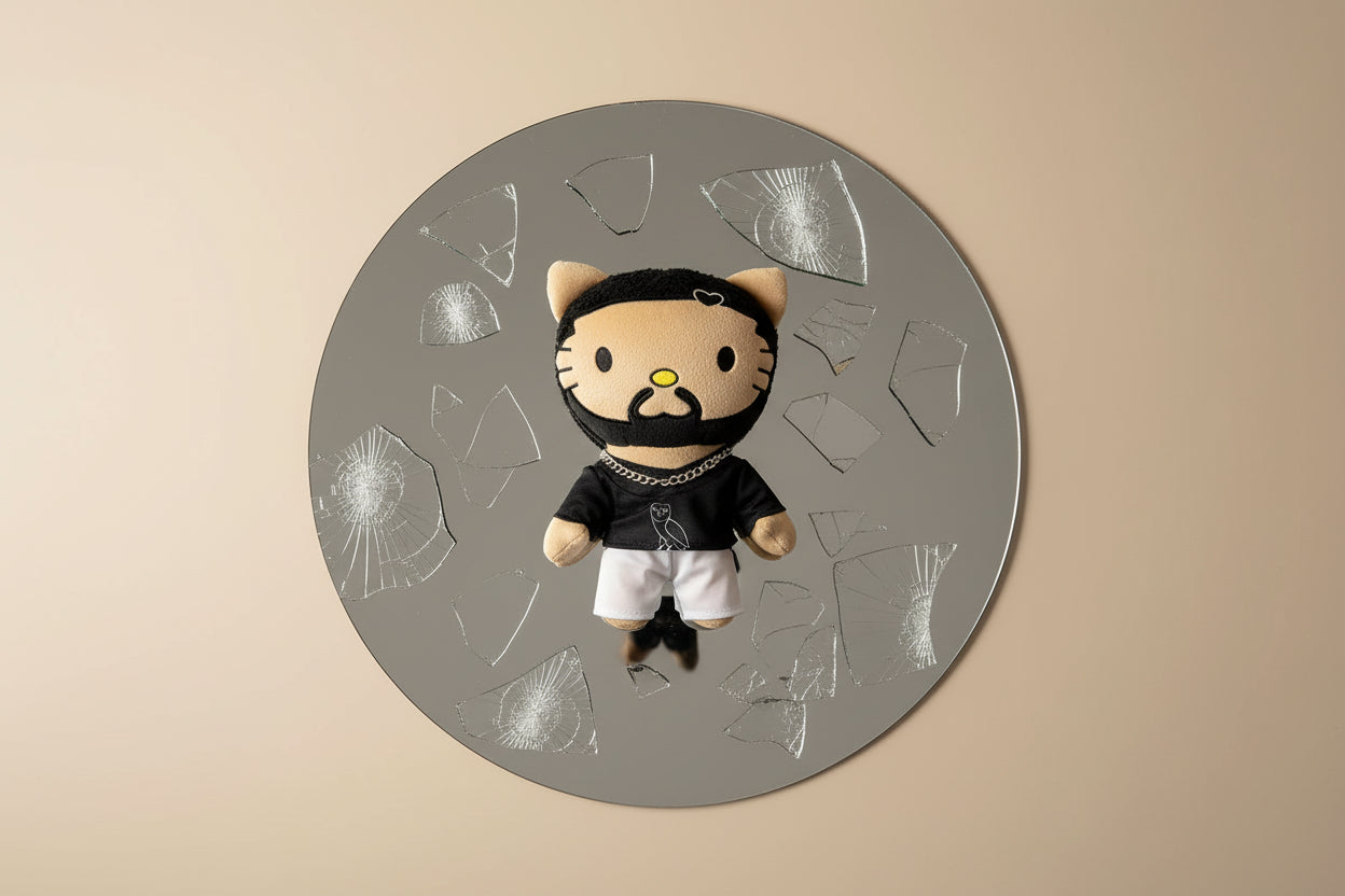 Drake mascot toy showcasing custom embroidery.