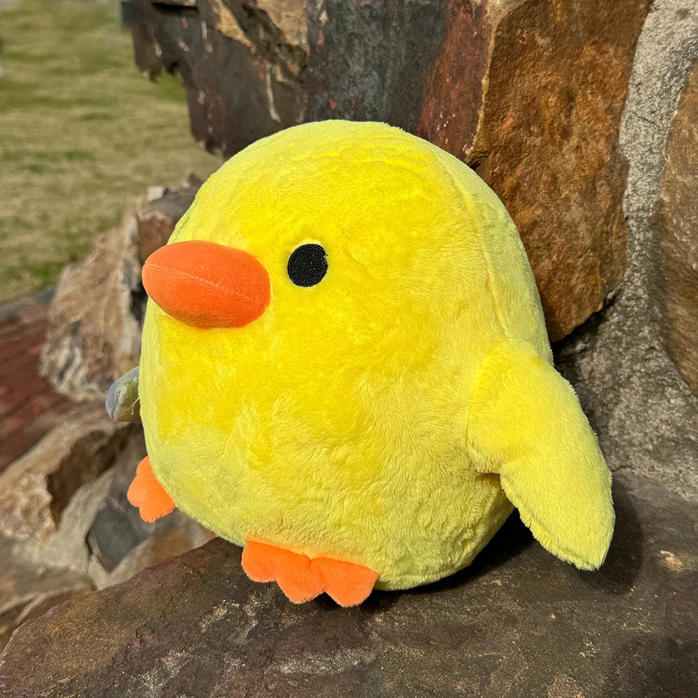 Duck meme stuffed toy, funny internet meme plush collectible

