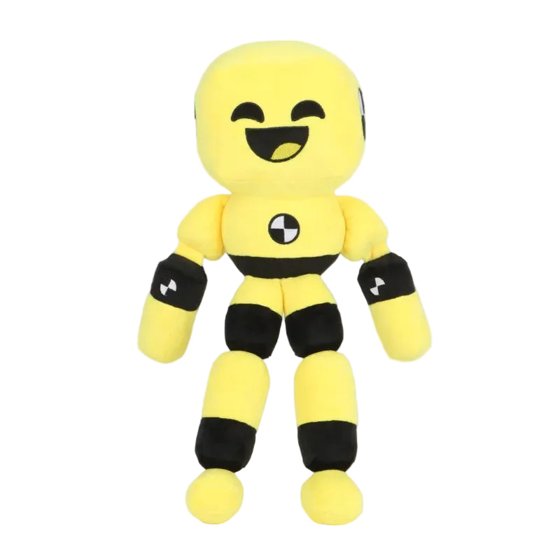 Dummy Danny plush toy handmade fan-inspired crash test dummy stuffed animal 37cm front view