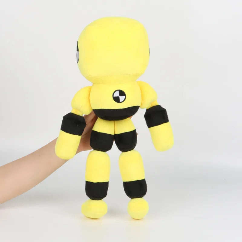 Dummy Danny toy 37cm height shown next to ruler for scale reference